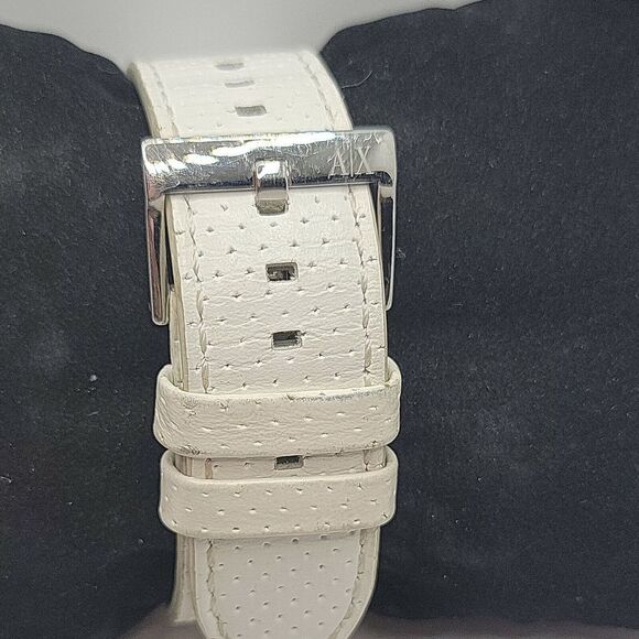 Armani Exchange AX2071 Men's White Leather Analog Dial Quartz Wrist Watch BC499 - Picture 5 of 10